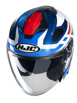 Open face helmet HJC i30 Aton white-blue-red