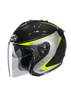 Open face helmet HJC FG-JET Balin black-yellow