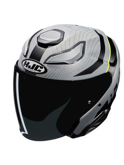 Kask otwarty HJC F31 Naby szaro-czarno-żółty + Gratisy
